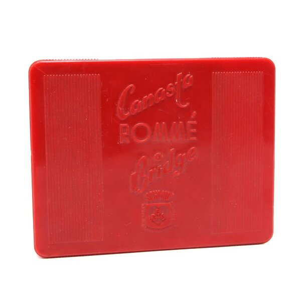 Vintage Schmid Rommé Bridge Canasta Cards 70s Germany 2 Card Decks Red Case - Picture 7 of 8